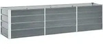 Garten-hochbeet Verzinkter Stahl 240&times;40&times;45 Cm Grau Vidaxl