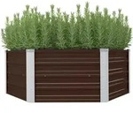 Hochbeet Braun 129 X 129 X 46 Cm Verzinkter Stahl Vidaxl