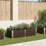 Hochbeet 160 X 80 X 45 Cm Verzinkter Stahl Braun Vidaxl