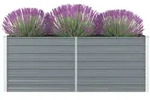 Hochbeet 160 X 80 X 45 Cm Verzinkter Stahl Grau Vidaxl