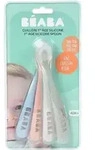 Beaba Lot De 4 Cuilleres 1er Age Silicone, Eucalyptus
