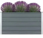 Hochbeet 100 X 100 X 45 Cm Verzinkter Stahl Grau Vidaxl
