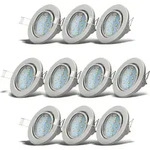 B.k.licht - Einbauspot 10er Set 68mm Lochma&szlig; - Gu10, 3w, 250lm, Led, Warmwei&szlig;,