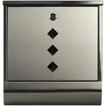 Edelstahl-briefkasten Square 6200 Ni