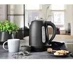 Princess - Wasserkocher Edelstahl Black Steel 1,7l, 2200 Watt, 360&deg; Drehbar