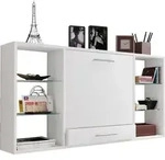Ebuy24 - Teala Schreibtisch Wandh&auml;ngender Schreibtisch, 6 F&auml;cher Und 1 Schublade