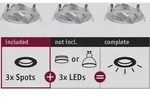 Paulmann - 92490 Ebl Choose Einbauring 3er Set 10 W Aluminium (gedreht)