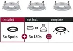 Paulmann 92484 Ebl Choose Einbauring 3er Set 10 W Aluminium (gedreht)