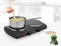 Princess - Doppelkochplatte Keramik, &Oslash;16 & 19cm, 5 Stufen, 800 & 1200watt