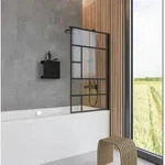 Badewannenaufsatz 1-teilig Schwenkbar - Breite: 80 Cm, H&ouml;he: 140 Cm, Profil: Matt