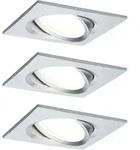 Paulmann 93680 Led-einbauleuchte 3er Set 18 W Aluminium (gedreht)