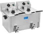 Doppelfritteuse Mit Ablassh&auml;hnen Und Thermostat Ego 2x8l