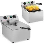 Royal Catering - Elektro-fritteuse Edelstahl Gastronomie Kapazit&auml;t 10 L Kaltzone