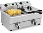 Doppelte Elektrofritteuse Mit Hahn 230 V 2 X 3000w 2 X 10 L