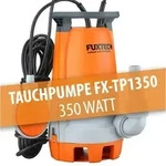 Teichpumpe Schmutzwasserpumpe Tauchpumpe 350 Watt, Max. 7500 L/h, Max. 7 M