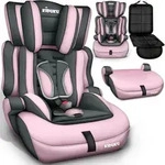 Autokindersitz Kinderautositz Autositz Kindersitz 9-36kg Gruppe 1+2+3 Grau/pink -