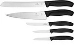 Victorinox Swiss Classic K&uuml;chenmesser Set Schwarz 5 Teile