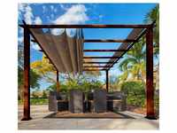 Paragon Outdoor Almuiminium Pergola Florida Pavillon mit ausziehbarem Sonnensegel