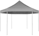 Pop-up-partyzelt Hexagonal Faltbar Grau 3,6x3,1 M Vidaxl