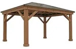 Holzpavillon Devon 12x16, Natur, 371 X 490 X 315 Cm (l X B X H) - Westmann