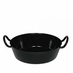 Riess Schnitzelpfanne &Oslash;20cm H: 8,1cm Servierpfanne Mit Zwei Griffen Schwarz Emaille