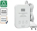 Gasmelder F&uuml;r Methangas 85db, Testtaste & Zuleitung
