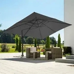 Schneider Schirme - Schneider Ampelschirm Rhodos Grande Anthrazit 300 X 400 Cm