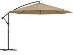 Ampelschirm Mit Aluminium-mast 350 Cm Taupe Vidaxl