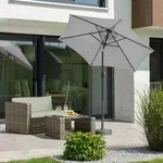 Schneider Sonnenschirm Bilbao Silbergrau &Oslash; 220 Cm Marktschirm