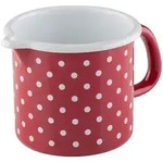 Riess Schnabeltopf ⌀10cm 3/4l P&uuml;nktchen Rot Emaille
