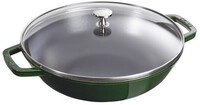 Staub Wok Mit Glassdeckel, 30 Cm | Rund | Gusseisen | Basilikum-gr&uuml;n (40511-465-0)