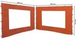 2 Seitenteile Mit Pe Fenster 300x197cm F&uuml;r Rank Pavillon 3x3m Seitenwand Terra...