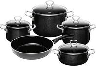 Riess Topfset 5-teilig Black Magic Emaille