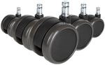 5x Ungebremste Rollen Rolo Free F&uuml;r Hartb&ouml;den 11mm / 65mm (5er Pack)
