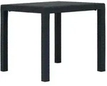 Gartentisch Anthrazit 79x79x72 Cm Kunststoff Rattan-optik Vidaxl