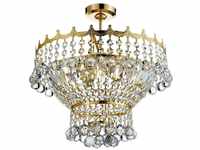 Searchlight Versailles - 5 Light Crystal Chandelier Gold Finish, E14