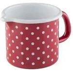 Riess Schnabeltopf &Oslash;9cm 1/2l P&uuml;nktchen Rot Emaille