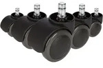 5x Hartbodenrollen Rolo 11mm / 50mm B&uuml;ro-stuhl-rollen F&uuml;r Hartb&ouml;den (5er Pack) Hjh