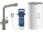 Armatur Und Boiler Grohe Red Duo 303271 M-size L-ausl. Hard Graphite Gb.