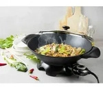 Domo - Eletrische Asia Wok Pfanne Mit Glasdeckel Chinesisch Kochen Im Party Elektro