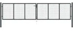 Vidaxl - Mesh-gartentor Verzinkter Stahl 400 X 150 Cm Grau