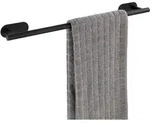 Turbo-loc&reg; Edelstahl Badetuchstange Uno Orea Black Matt, Handtuchstange, Befestigen