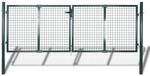 Zauntor Stahl 306 X 100 Cm Gr&uuml;n Vidaxl