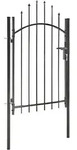 Vidaxl Garden Gate Steel 1x2 M Black