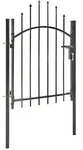 Gartentor Stahl 1x1,5 M Schwarz Vidaxl