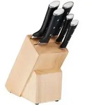Tefal K&uuml;chenmesser-set Aus Edelstahl Mit Holzblock