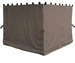 Quick-star - 4 Seitenteile F&uuml;r Pavillon Nizza 3x3m Seitenwand Taupe /...