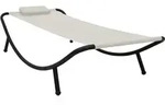 Gartenbett Creme 200x90 Cm Stahl - Vidaxl
