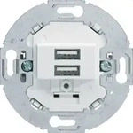 Berker Usb-ladesteckdose 230v 2fach 3.0a Tragring Rund Polarweiss 260219