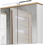 Lomadox - Badezimmer Spiegelschrank 80 Cm Led-beleuchtung Luton-56 Hochglanz...